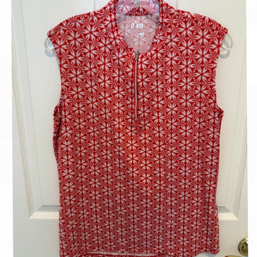 Women's Red Patterned Top